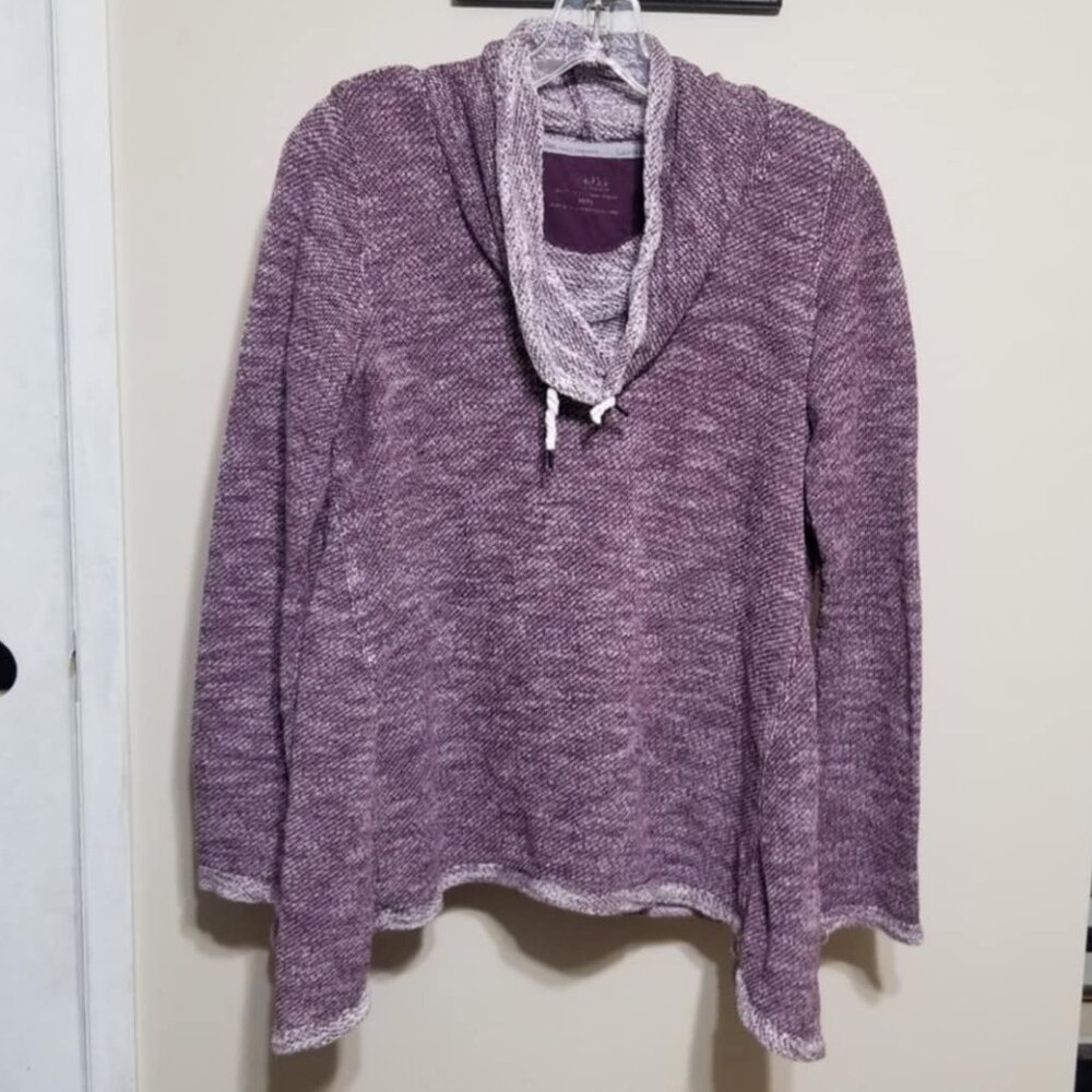 Calvin Klein Sweatshirt Medium Purple Beach Casual Cowl